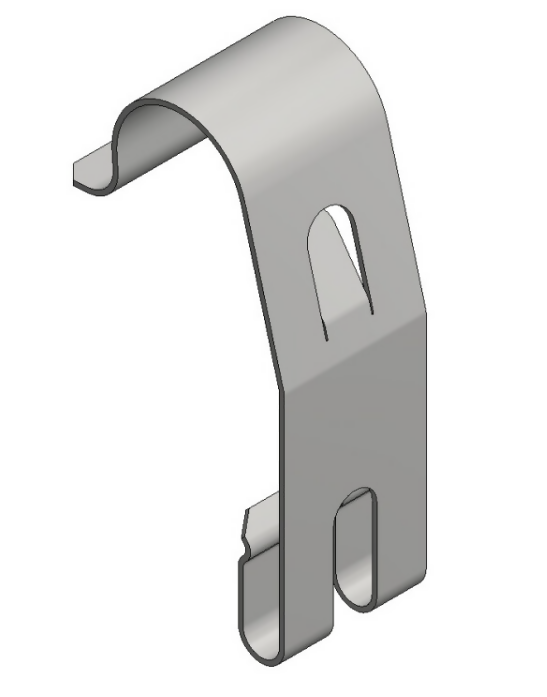Rvs dekselklem draadgoot h=60 clip-on
