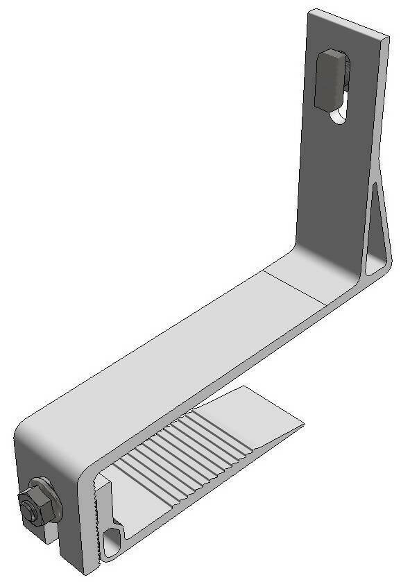 Alu Slimeline roof hook 35-59mm adjustable hammer head bolt + lock nut - 729542