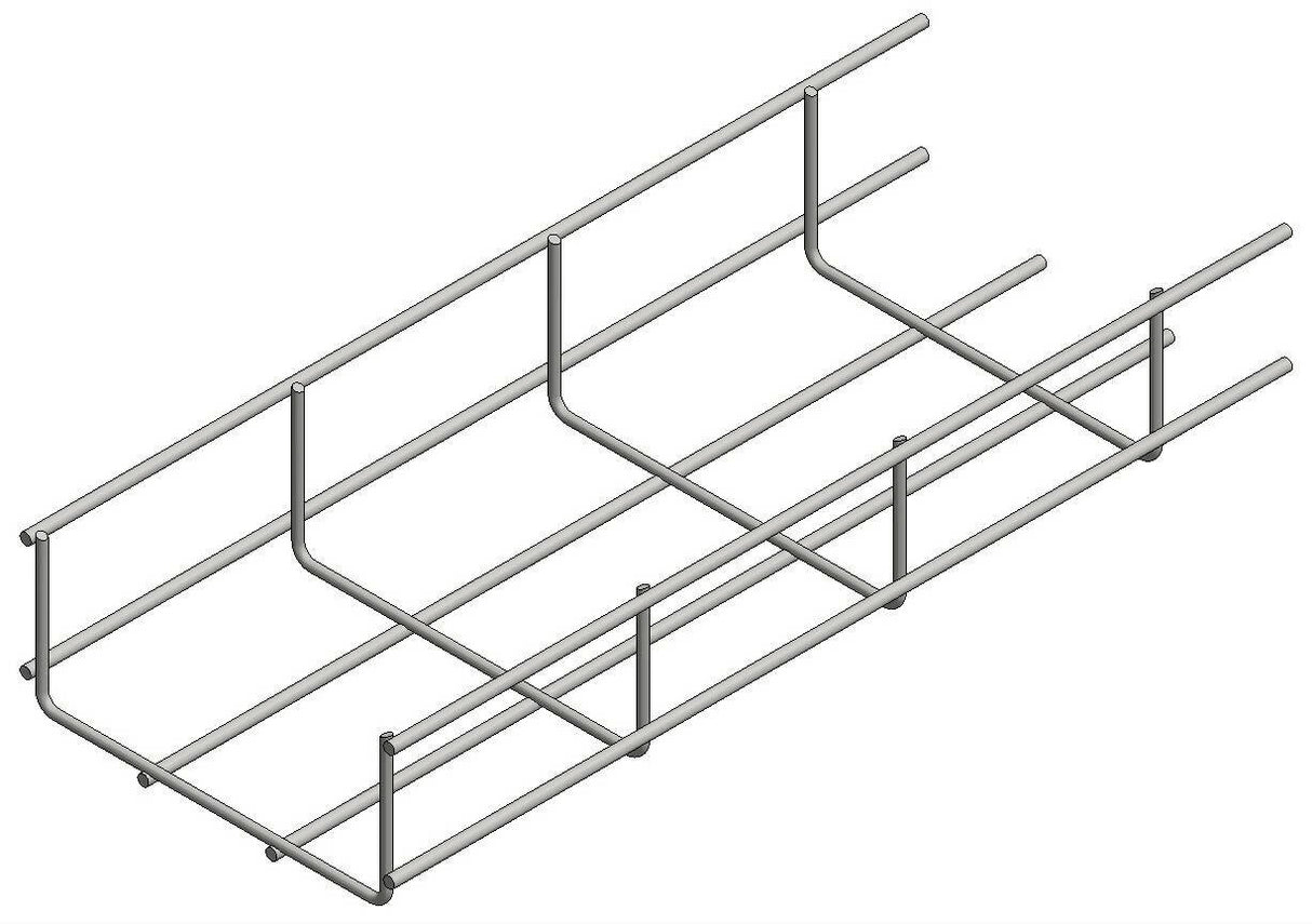 Kabelrinne aus Zink-Alu-Gitter, B = 100, H = 60, L = 3000 mm – 76010100603000