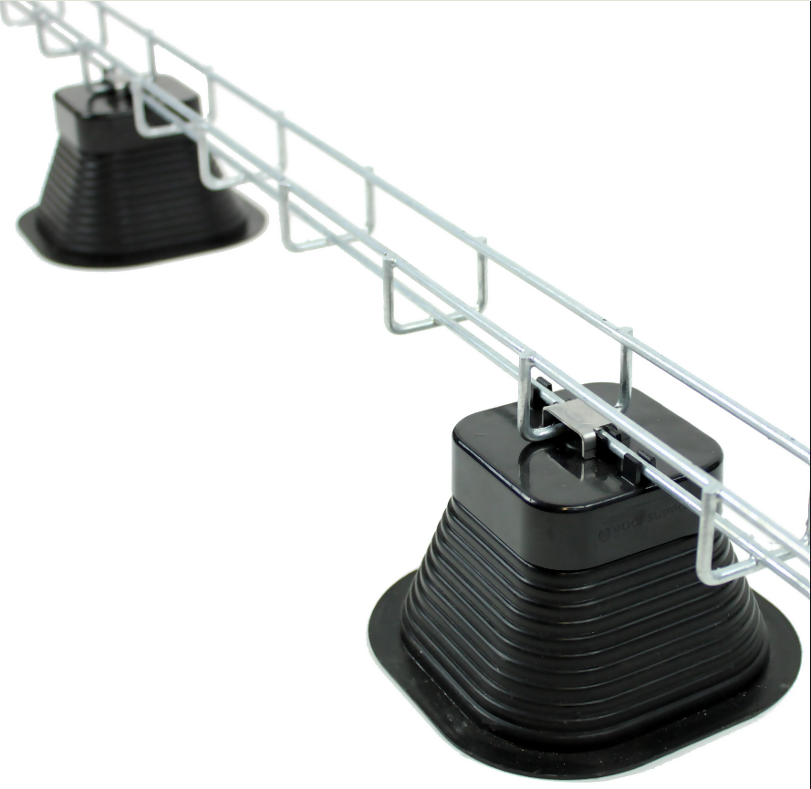 RSH3035-3M Complete set draadgoot 30x35 EZ plus voorzien van UV-bestendige daksteunen Totale lengte set 3 meter