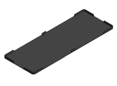 Plastic slipper rubber tile support 75x250mm - 729604