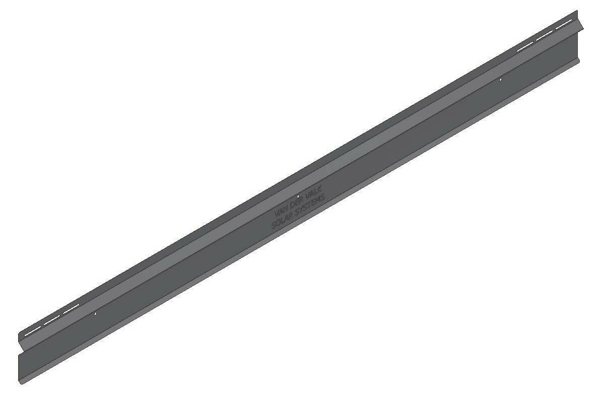 Galvanized back plate ValkPro+ L10° L=2180mm (panel length 1920-2120mm) - 742515