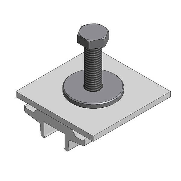 Aluminum clamp for power optimizer/micro inverter - for side++ and trapezium profile - 774223
