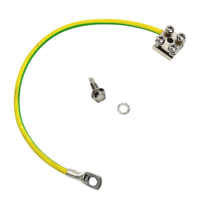 Aardingskit 6mm kabel incl aardblok L=50cm