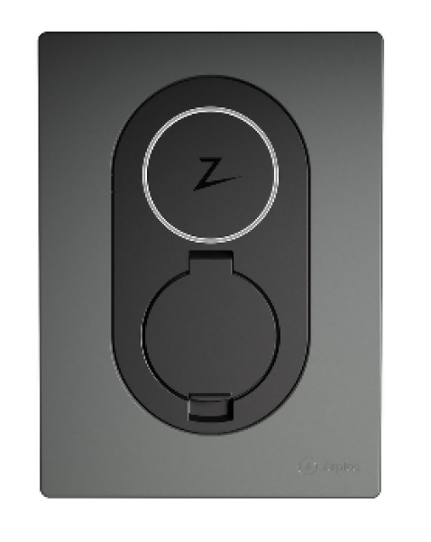 ZAP-ZM000763 Zaptec Accessoire ZM000763 Frontcover Zaptec GO, Rock Grey ZM000763