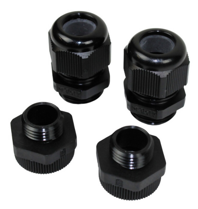 PVTube AC wartelset M20 zwart. Incl. 2x afdichtingsdop