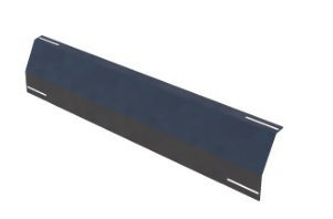 FlatFix Fusion Windabweiser hinten Hochformat Schwarz 1007231