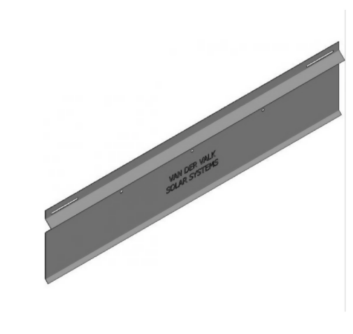 Verz achter paneel ValkPro+ L=1780mm (1520mm-1720mm) ZWART