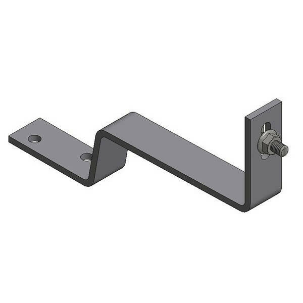 Stainless steel slate roof hook + hammer head bolt + collar knurled nut - 747872