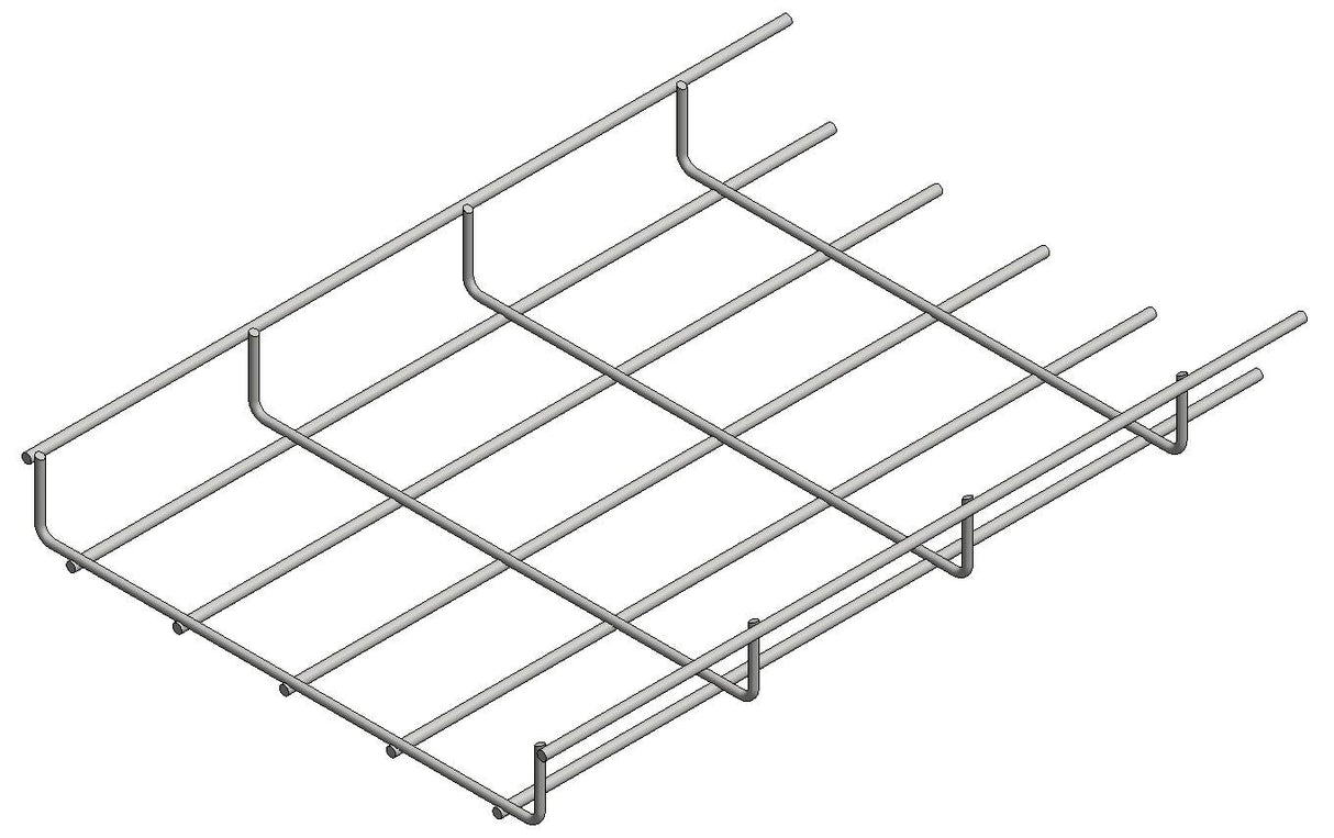 Zinc-alu mesh cable tray w=250mm h=35mm L=3000mm - 76010250353000