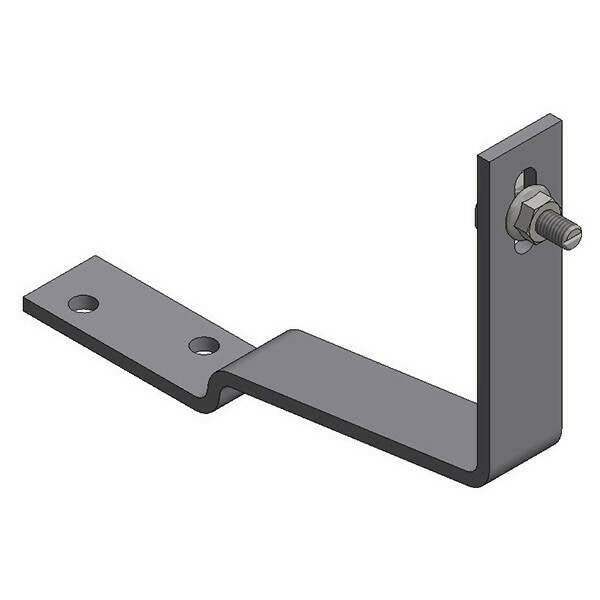 Stainless steel Smartline roof hook + hammer head bolt + collar knurled nut - 747831