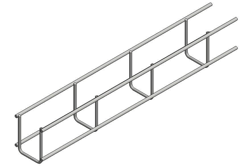 Zinc-alu mesh cable tray w=50 h=60 L=3000mm - 76010050603000