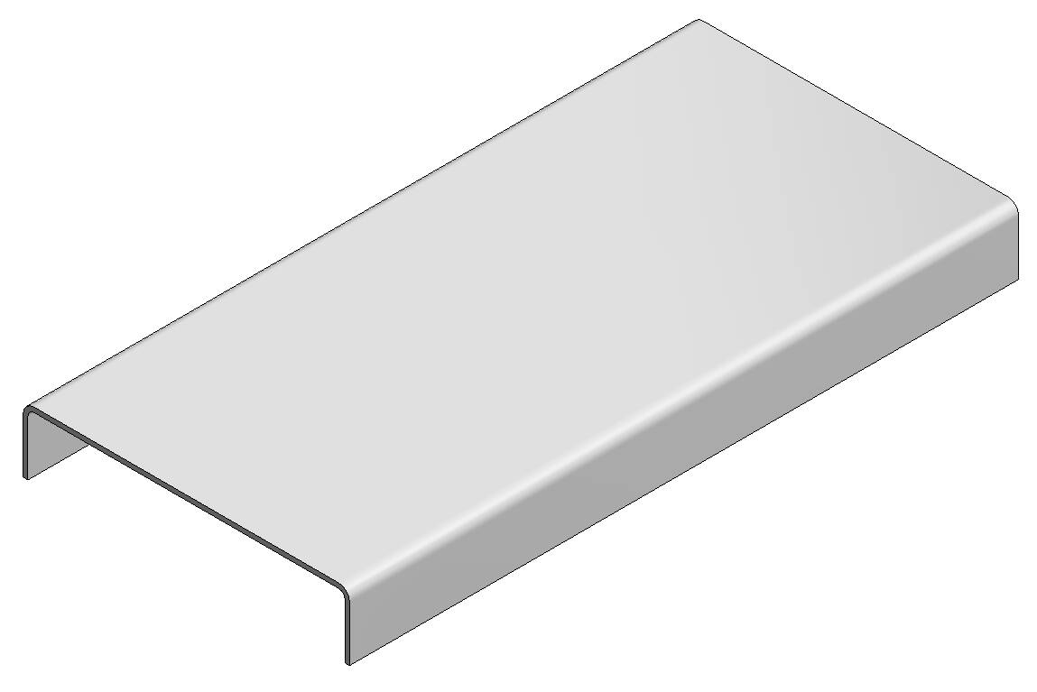 Zinc-mag lid for wire duct w=200mm L=2000mm - 760302002000