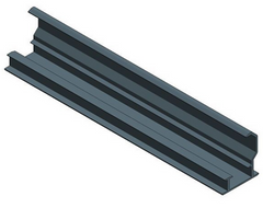 Alu inleg profiel onder H30mm L=6650mm zwart