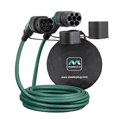 Masterplug EV Charging Cable Mode 3 22kW 415V 10M Type 2 + Carry Bag