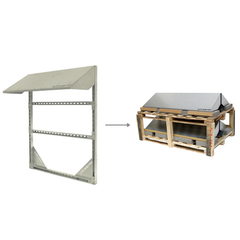 Conduct PVshelter Single Shelter Wall Inverter Frame DIY Kit 130×108×47 cm