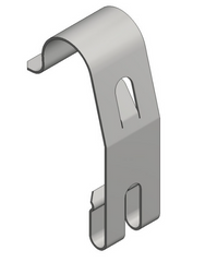 Rvs dekselklem draadgoot h=60 clip-on