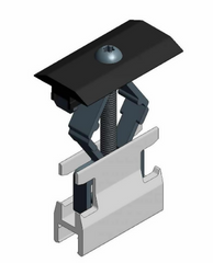 ZWARTE tussenklem voor alu profiel - T30 -