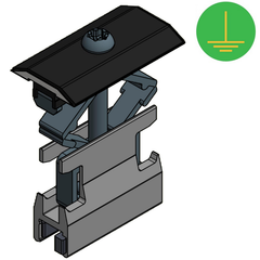 Van der Valk VDV721550ZW Aluminium Middle Clamp for ValkPitched/Clamp – 28-50mm, Black