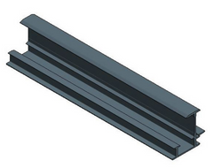 Alu inleg profiel tussen H35 L6650 zwart