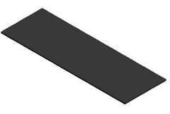 Rubber plaatje 115x40x1 mm - zelfklevend