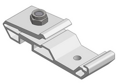 Alu montageklem 30mm voor inlegsysteem op trapezium daken