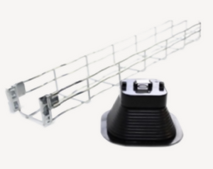 RSC65100-12M Complete set draadgoot 65x100 EZ plus voorzien van UV-bestendige daksteunen Totale lengte set 12 meter