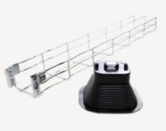 RSC65100-12M Complete set of wire mesh duct 65x100 EZ plus with UV-resistant roof supports Total length of set: 12 metres