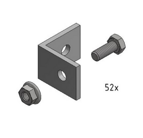 VDV759020 Van der Valk 759020 Landscape box ( 13x4=52 sets per doos) L-adapter met bout en moer 759020