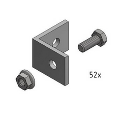VDV759020 Van der Valk 759020 Landscape box (13x4=52 sets per box) L-adapter with bolt and nut 759020