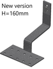 Send Strongline Heavy Duty roof hook + hammer head bolt + collar knurled nut - 747838