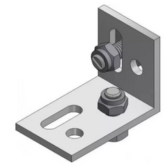 Alu. Montagehoek 60x40 incl bout en moer