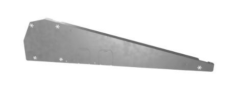 FlatFix Fusion Wind Deflector Left with base profile 940mm 1007224 
