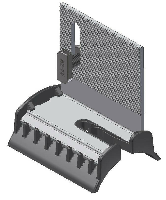 Corrugated sheet bracket (kst roof support and alu. corrugated sheet bracket) pre-assembled with hammerhead bolt and lock nut - 747901