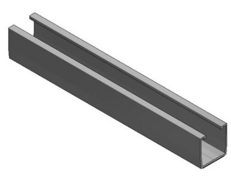 Alu trapezium profiel L=440mm - 280-360mm + EPDM