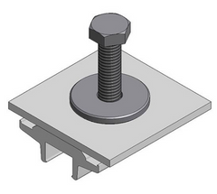 Alu klem voor optimizer/ micro - voor Side+ en trapezium