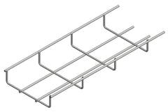 Zinc-alu mesh cable tray w=150mm h=35mm L=3000mm - 76010150353000