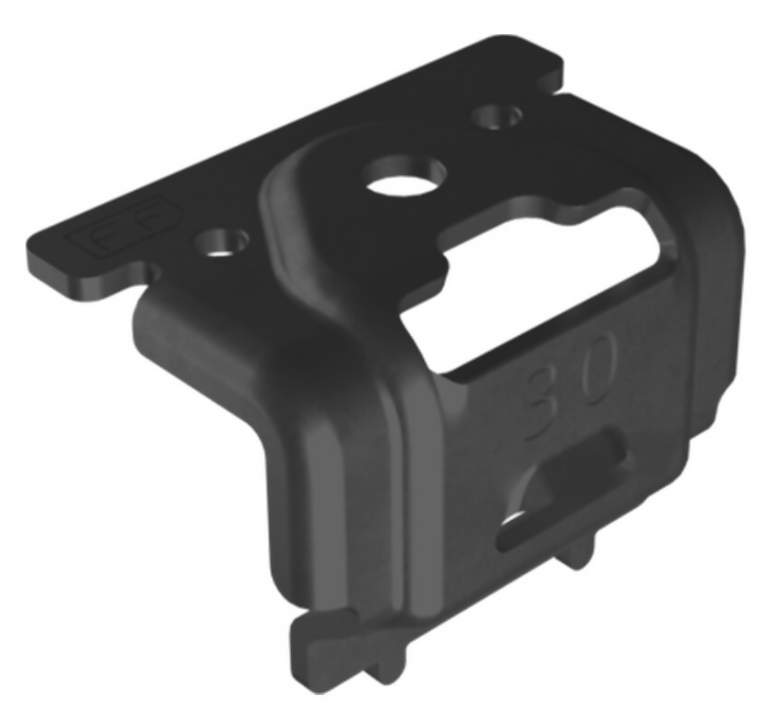 Esdec FlatFix eindklem 30mm zwart