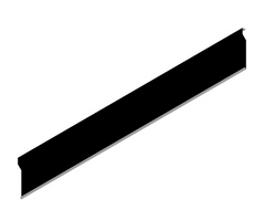 GSE-ART104644 GSE ART104644 Lateral Flashing Black 1290mm NEW DESIGN 2022 ART104644