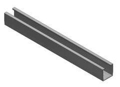 Alu trapezium profiel L=2240mm + EPDM (incl eind gaten)