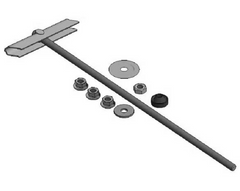 ValkSolarFix - RVS tuimelanker M10 L=400mm
