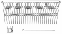 Birdblocker H=200mm (60 x 0.5mtr + 250 clips)
