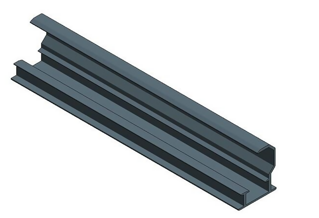 Alu inleg profiel boven H35 L=6650 zwart