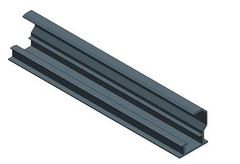 Alu inleg profiel boven H35 L=6650 zwart