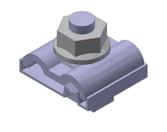Stainless steel. Grounding clamp with M10 hammer head bolt for integrating ValkPro+ in the functional potential equalization/functional grounding and lightning potential equalization according to IEC/EN 62305-3 - 762805