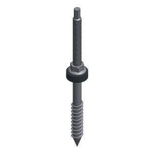 Stainless steel stock screw M10x200mm - 747915