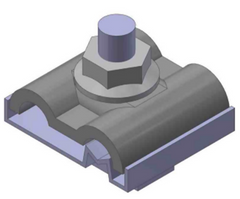 Rvs. aardingsklem M8