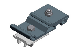 Alu klem cross-rail Side+ en inleg zwart