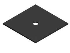 Rubber plaatje 40x40x1mm voor trapezium profiel