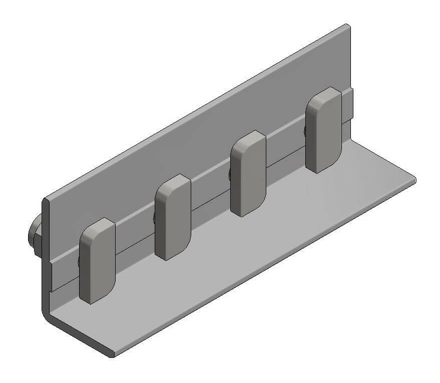 Alu koppelstuk voor Side++ profiel met 4x hamerkopbout M8X20mm - 724863